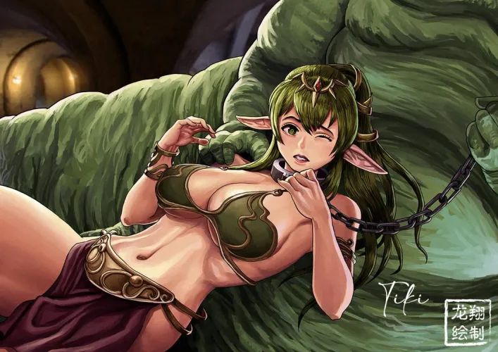 Tiki resting at Jabba's side (by shinRyuShou)