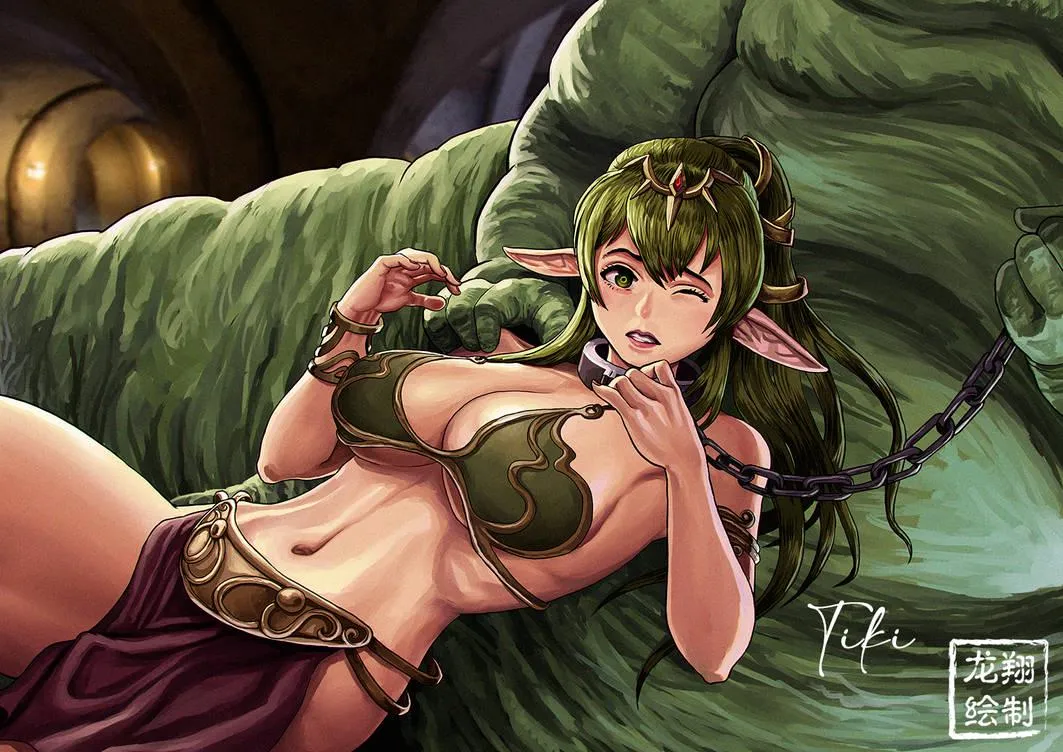 Tiki resting at Jabba's side (by shinRyuShou)