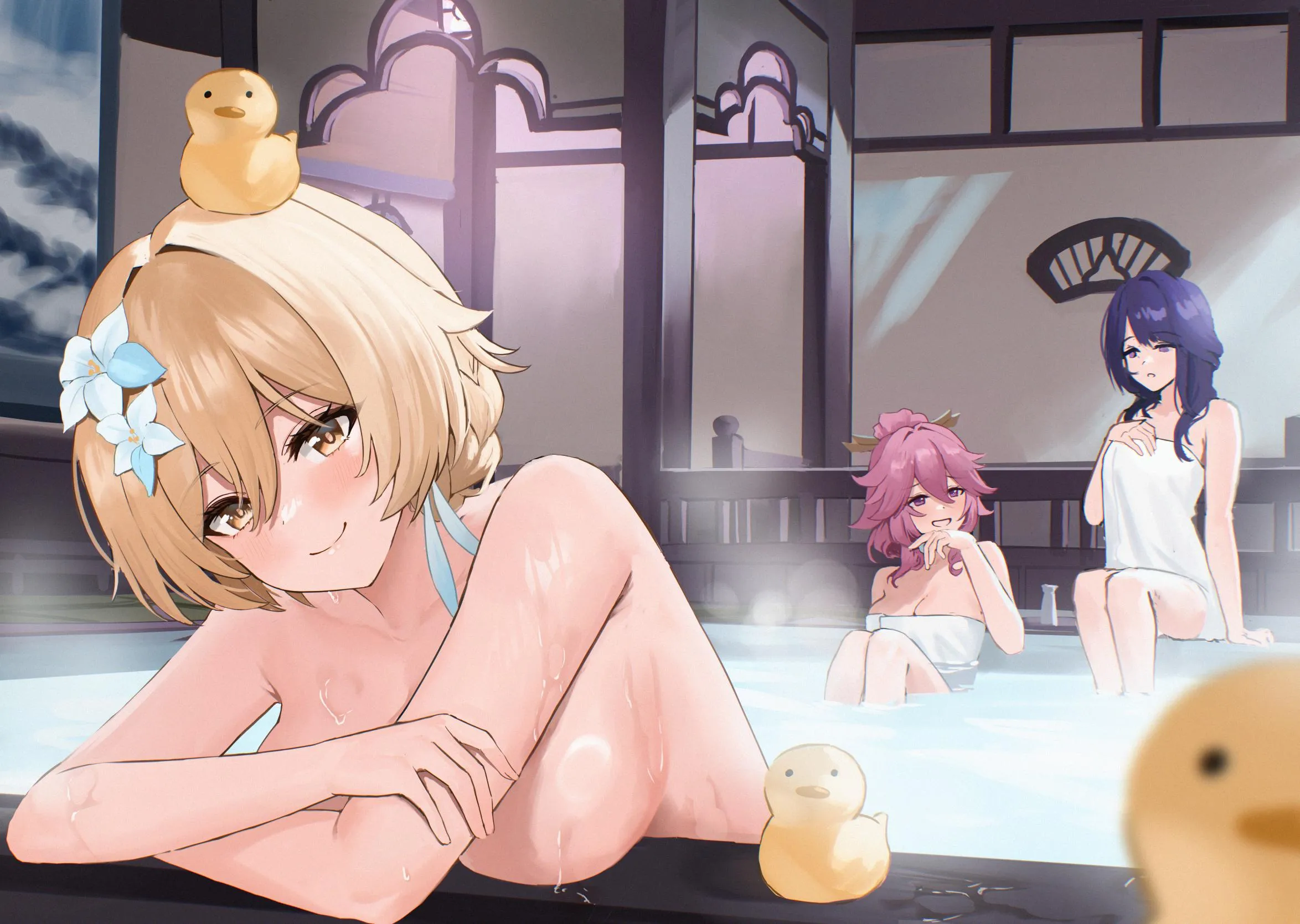 Bathing at Aisa bathhouse