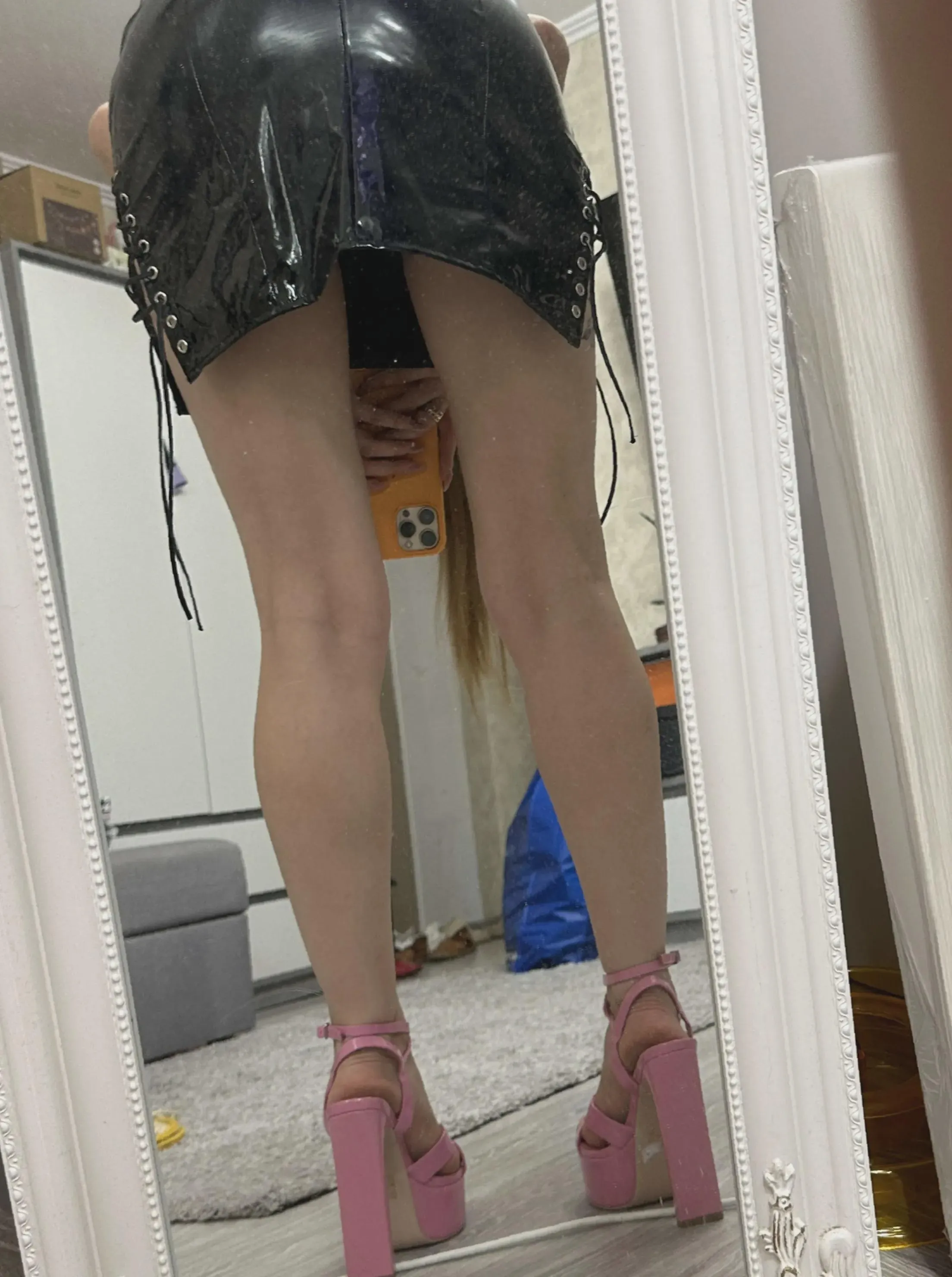 even at home I wear heels