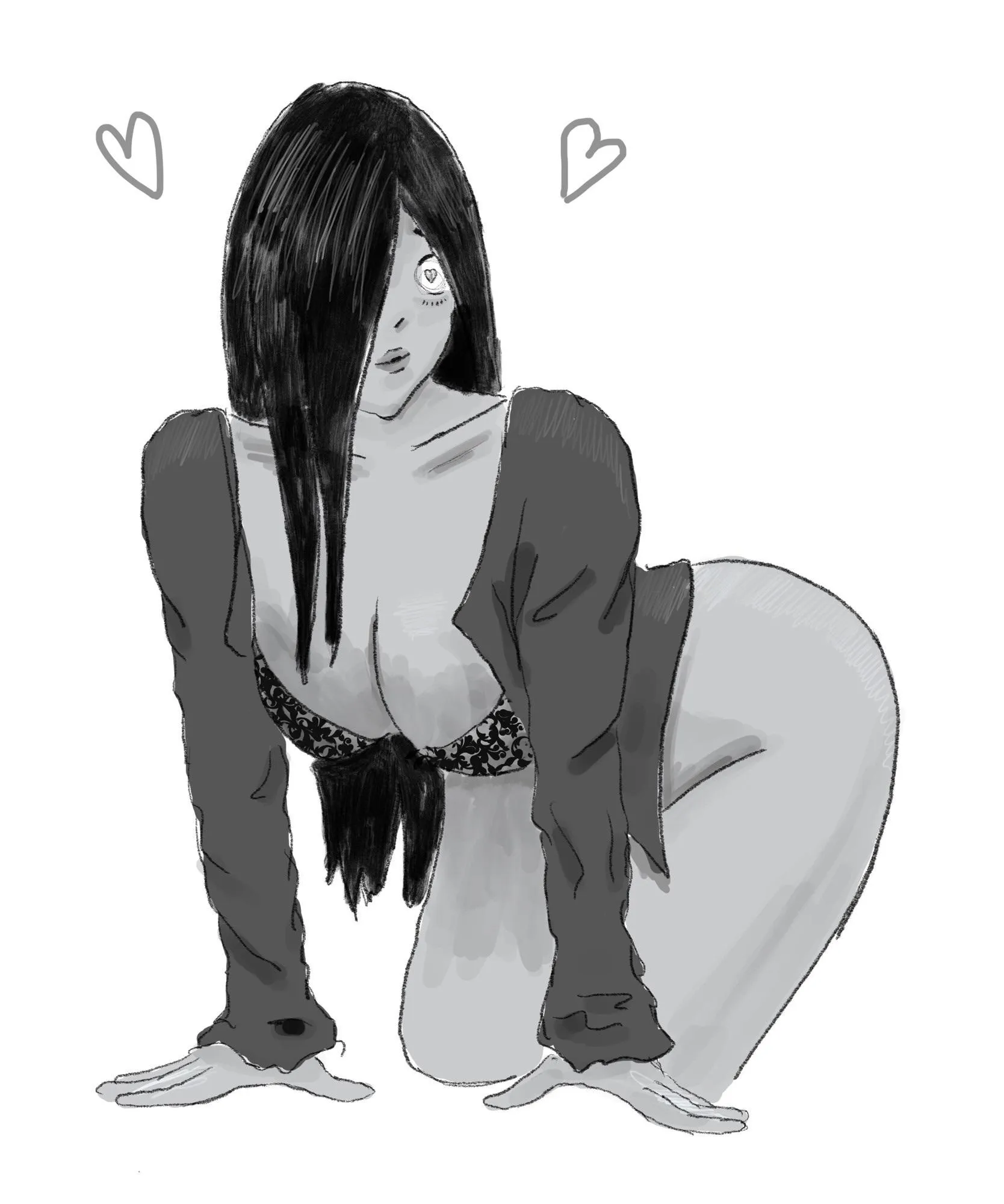Heart eyes Sadako to learn my tablet