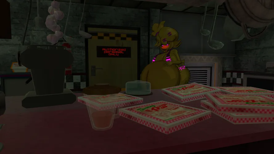 {image} {by me} looks like Chiku had a bit to much pizza~ and a person or 2~