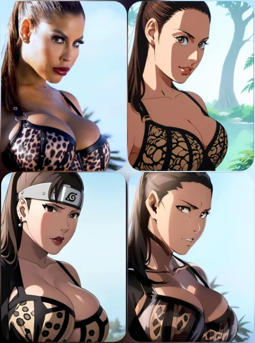 Our queen, in a One Piece, Naruto, and Bleach art style.👑👒🔥