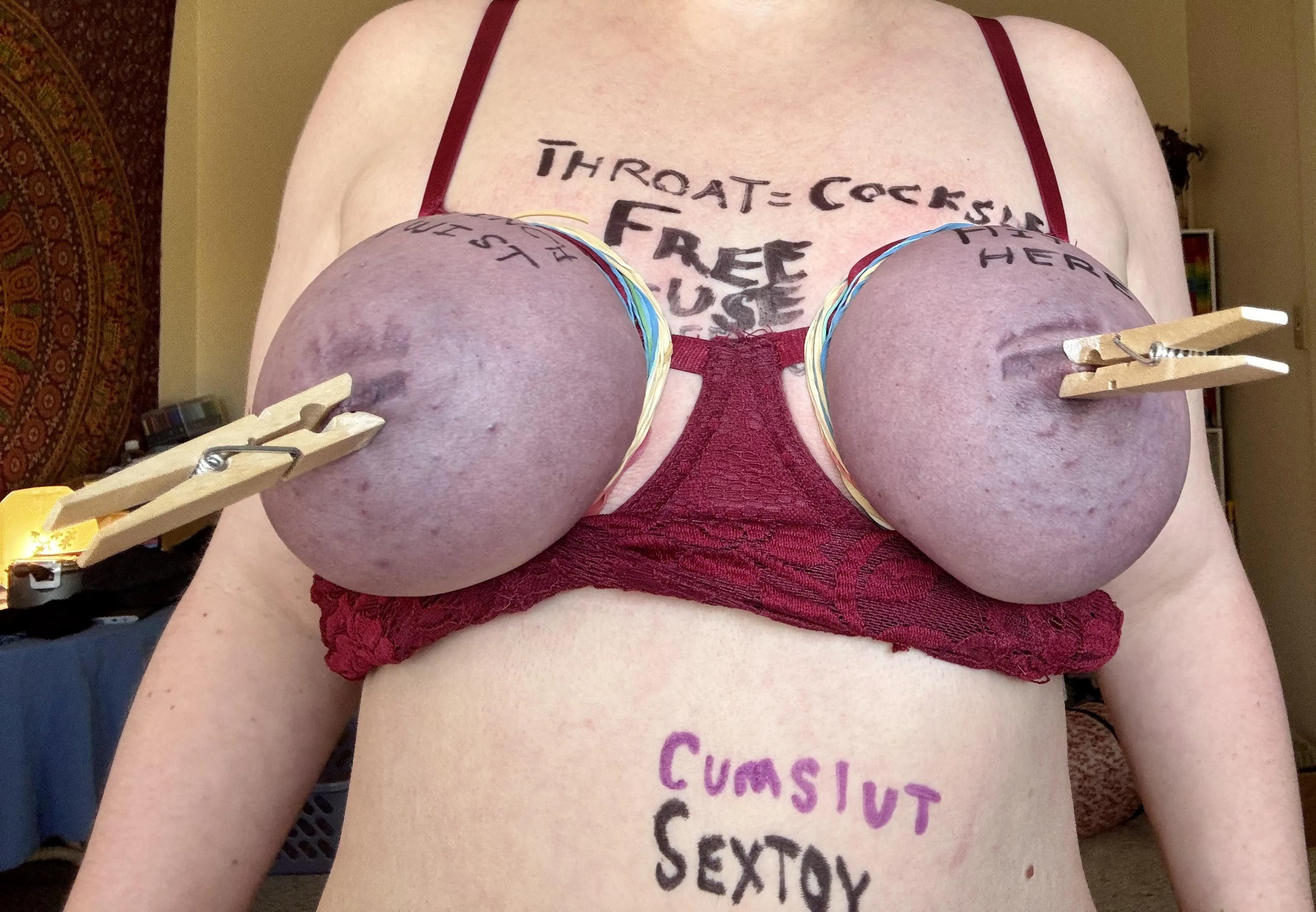 Playing with myself today and got them nice and purple