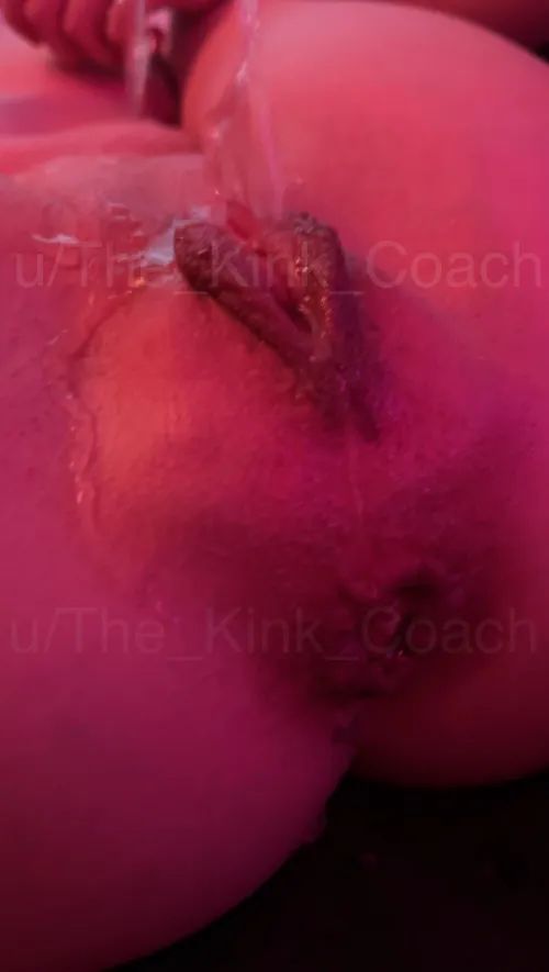 she can’t help but squirt after I gape her ass