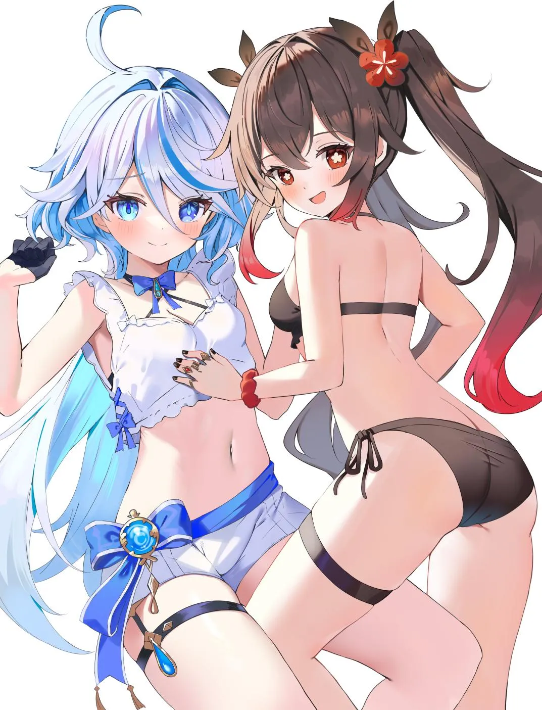 Swimsuit Furina & Hu Tao [Genshin Impact]