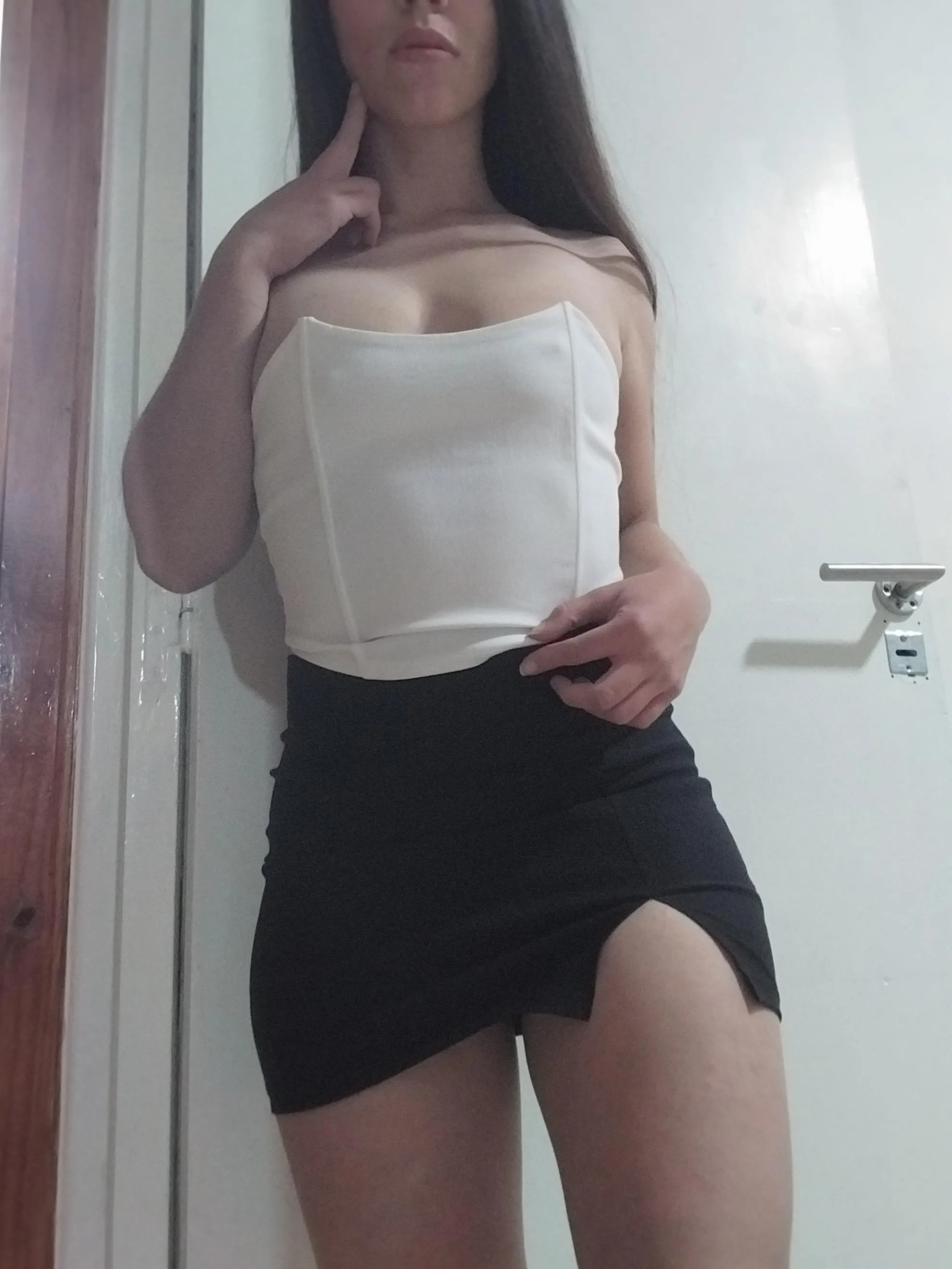 Tight skirt and corset