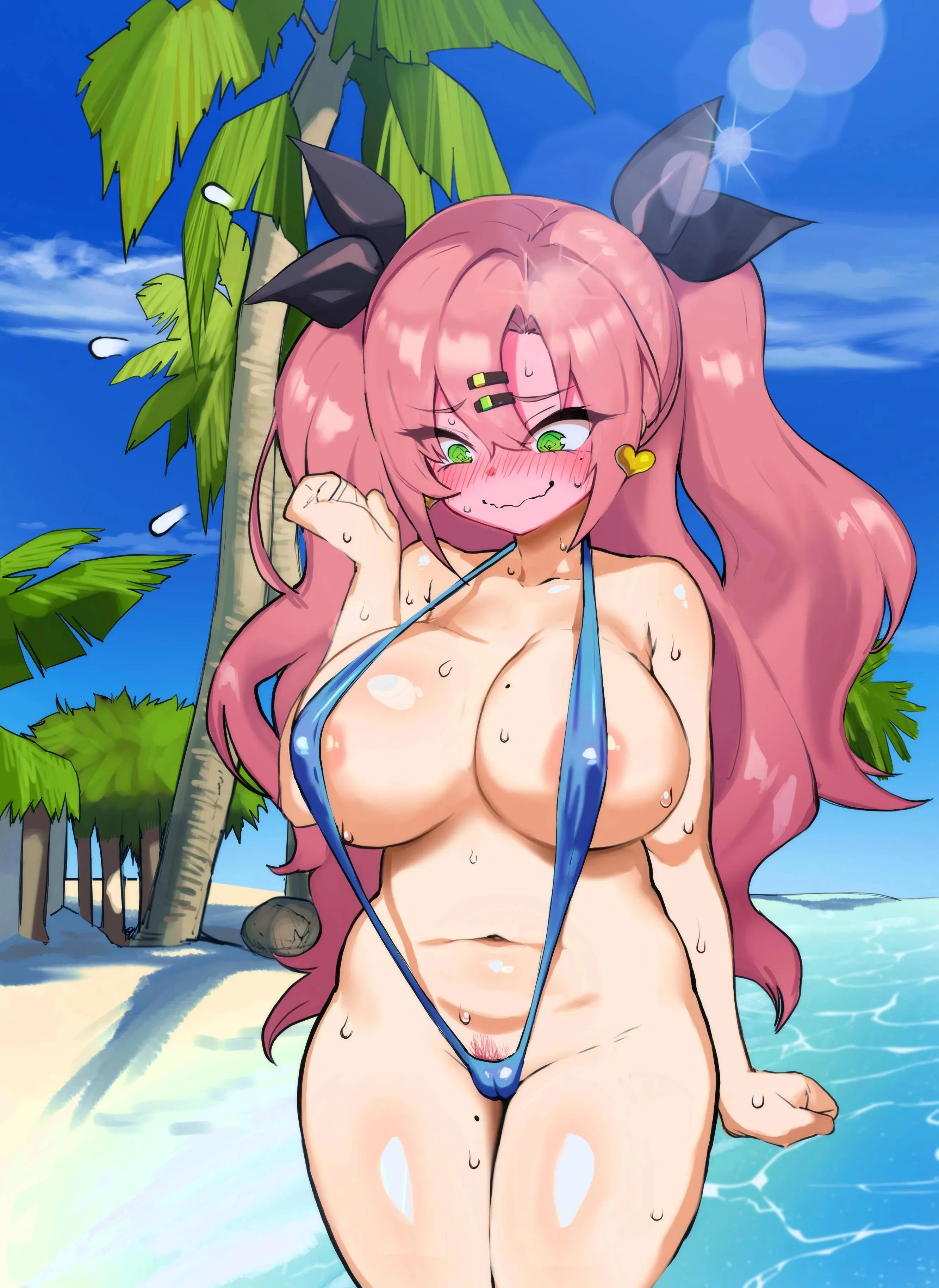 Tried something new and now she's concious about it