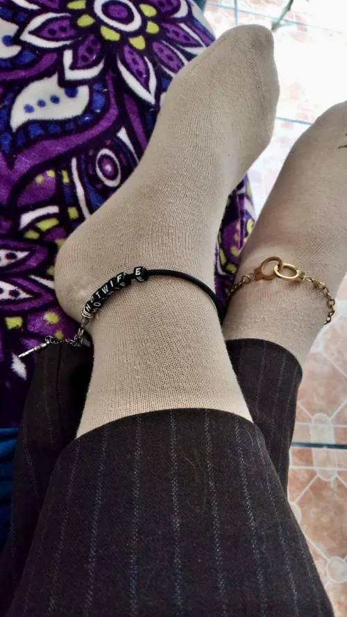 Even if is cold, Anklets must be visible at all times.