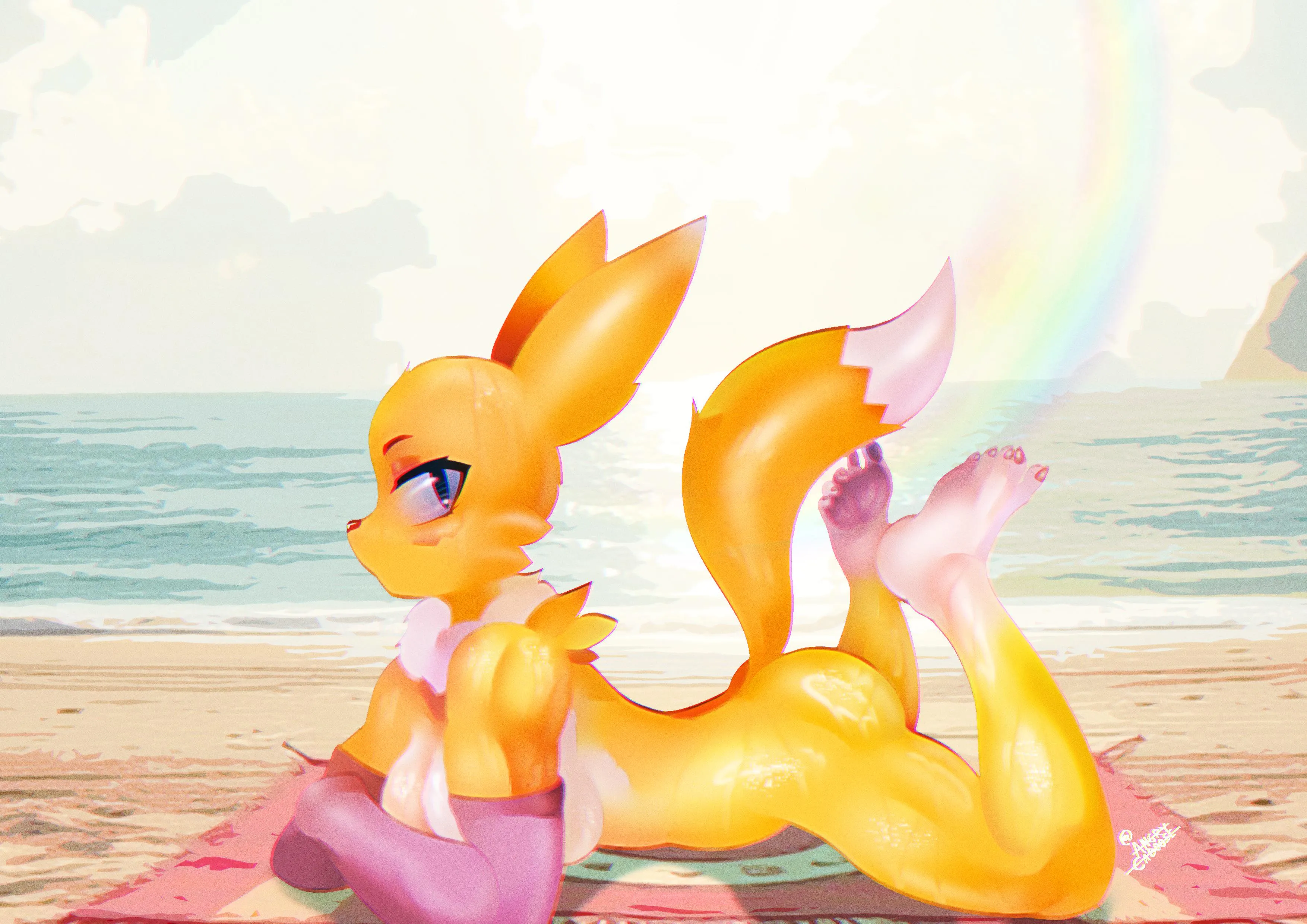 🏝️ Rena at the Beach [F] (AngryCabooseArt)