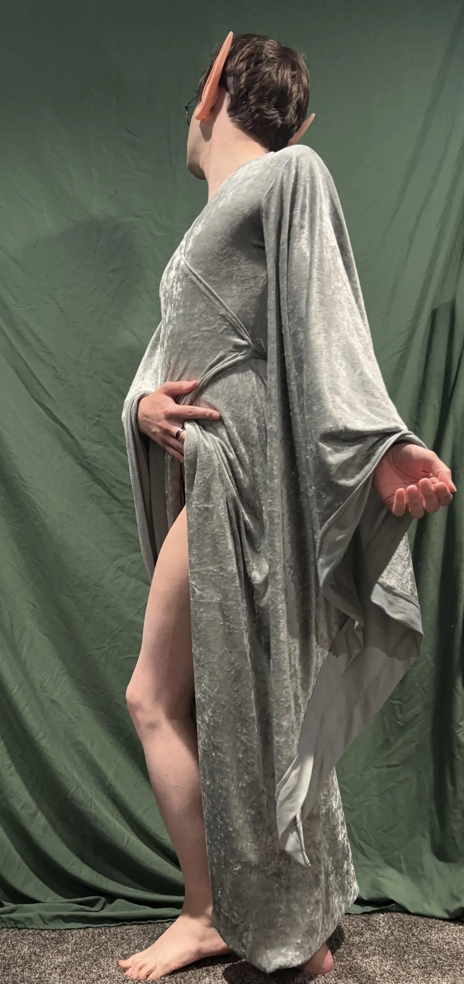 Taking this robe off to greet you properly