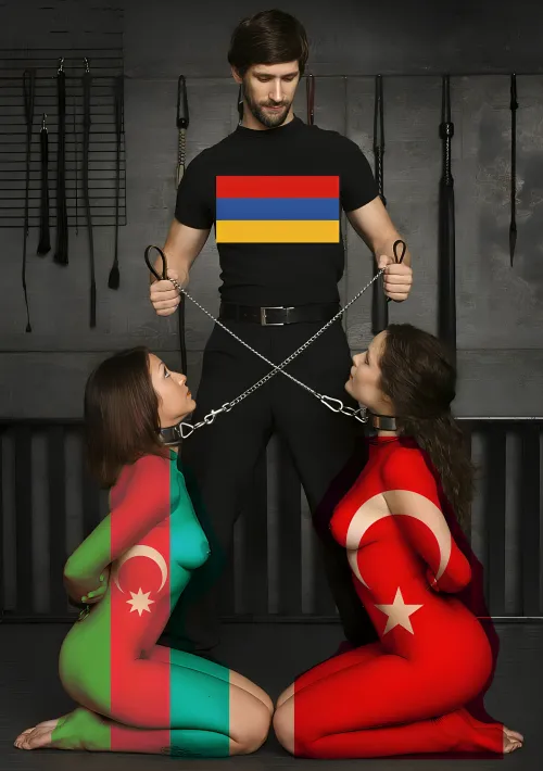 An armenian man trains two sisters who are whores. The whores worship the armenian man.