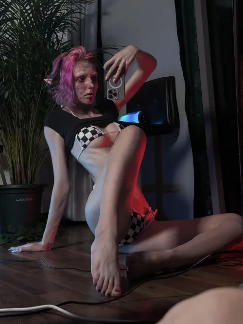 elf in a bathing suit