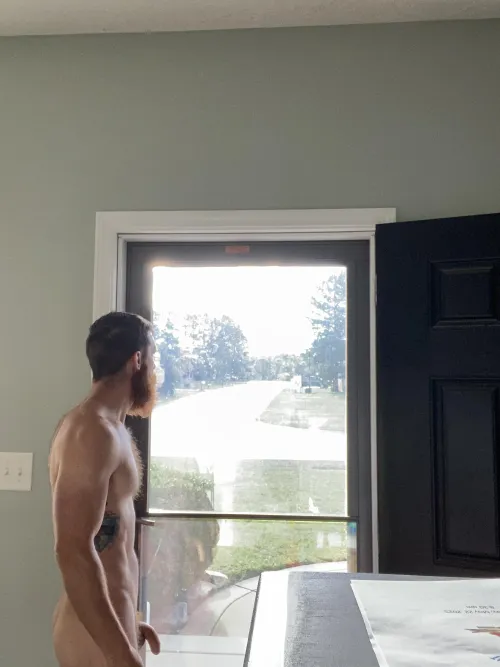 I hope those walkers enjoy the view. I am the naked neighbor!