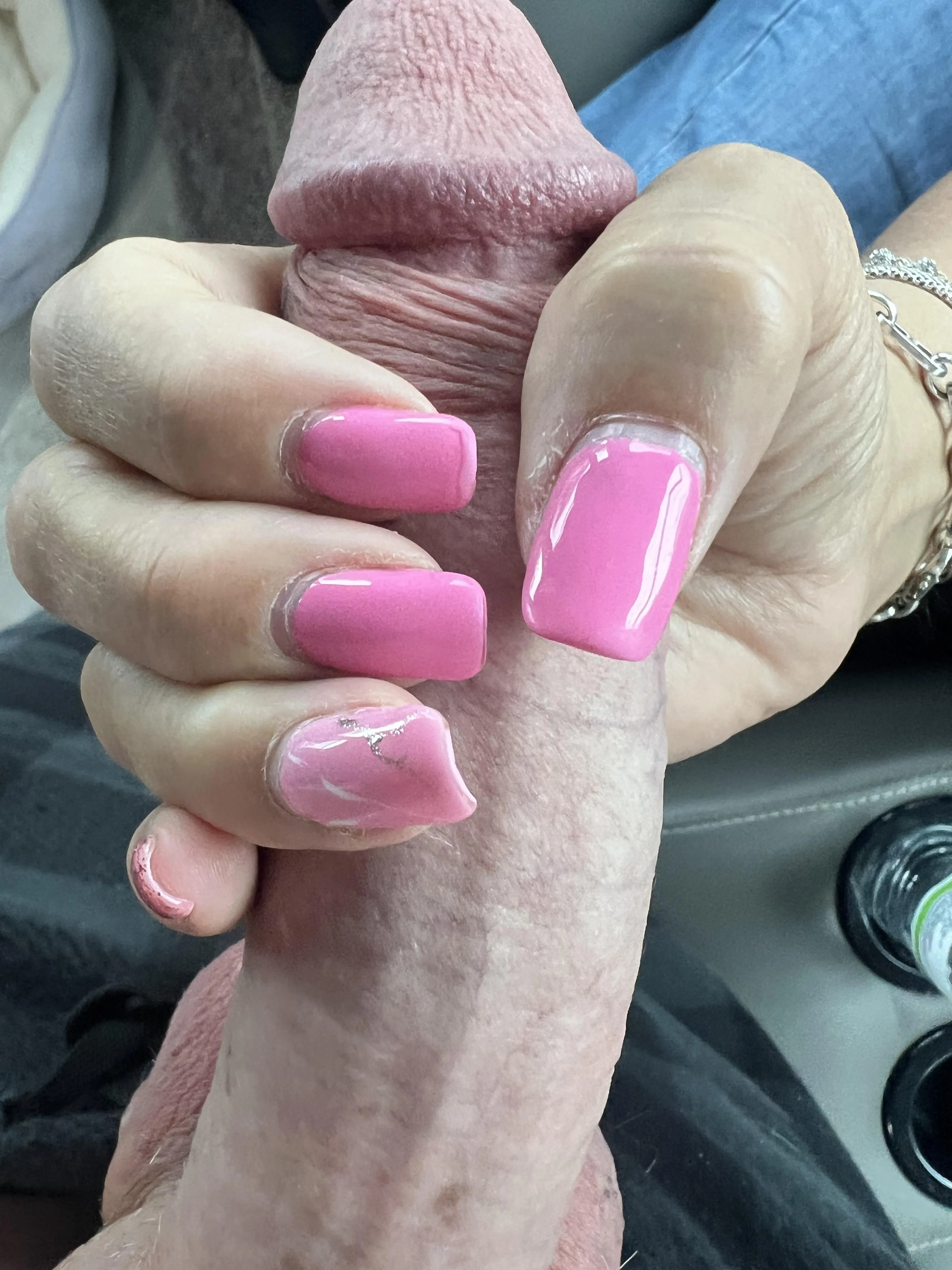 Made buddy’s wife hold me last weekend as her cuck hubby was cooking on grill