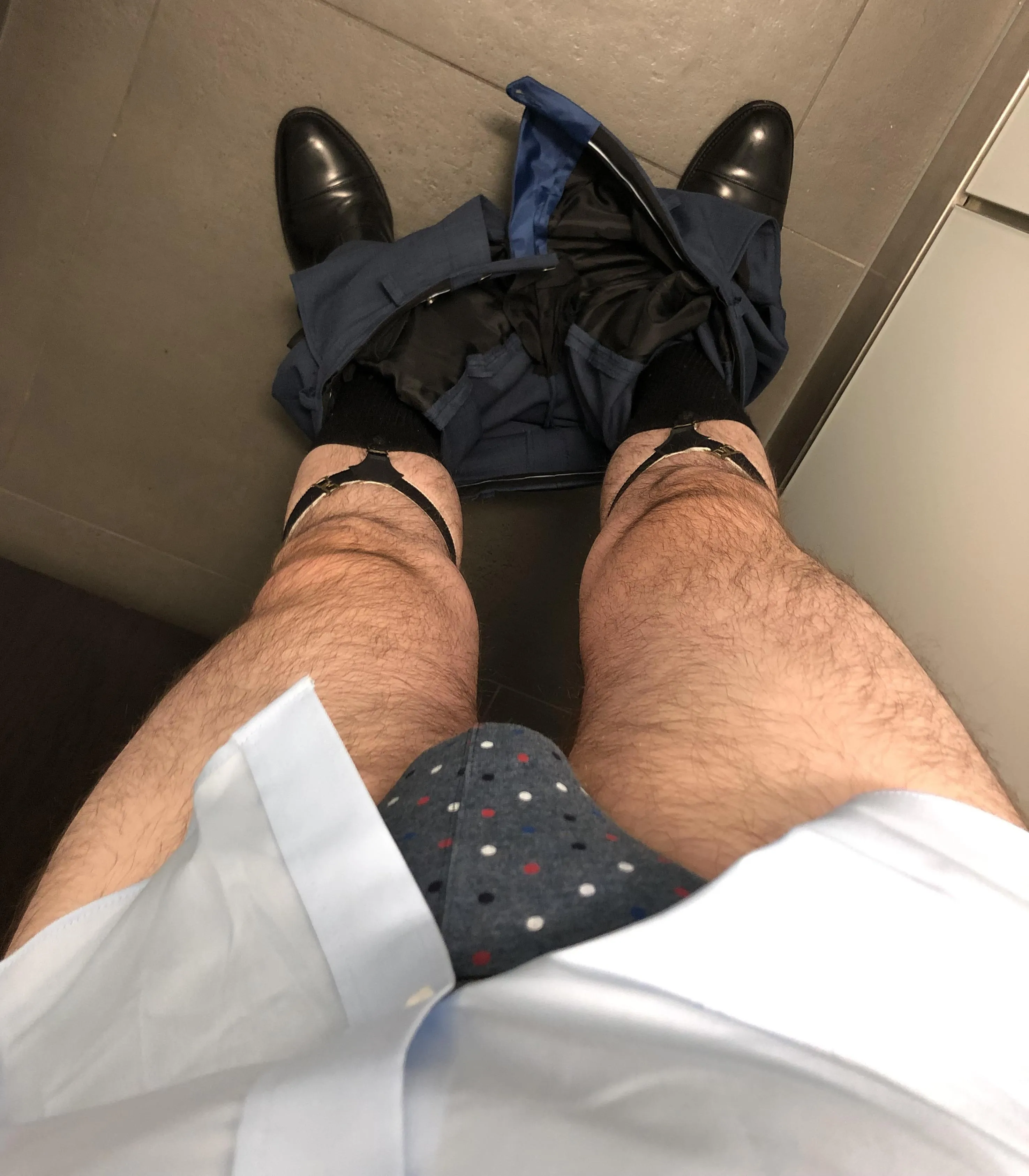 These sock garters might be the most polarising item in my wardrobe. I think we can all agree, though, that the polka-dot Intimissimi briefs are great.