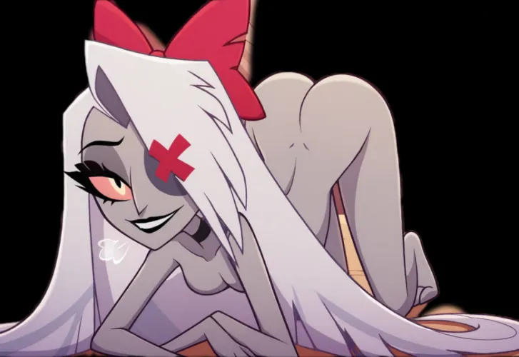 What if Saw Vaggie 💜♥️ like this (AI) being beautiful 😍❤️ sexy