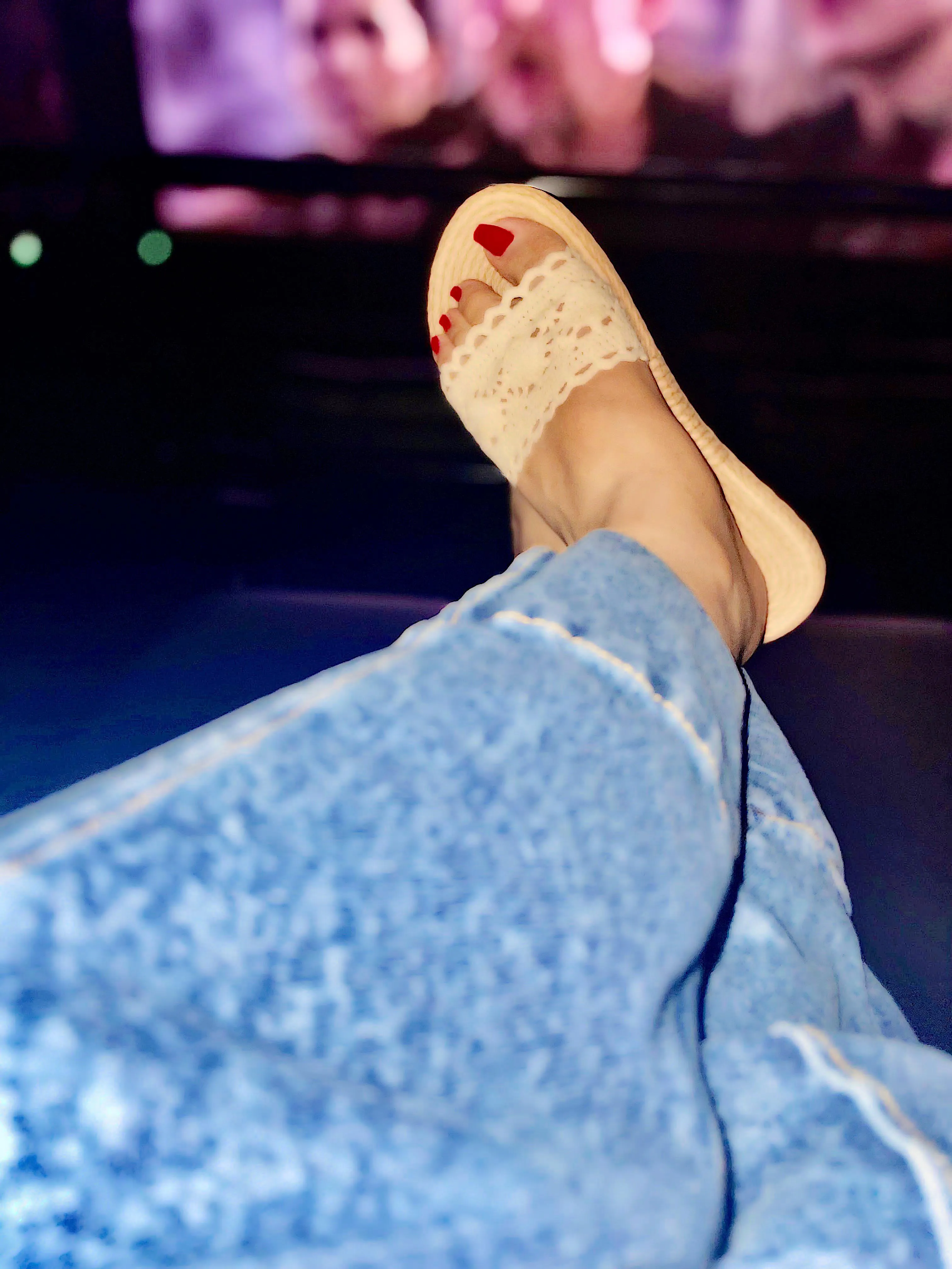 An innocent college girl with a foot fetish