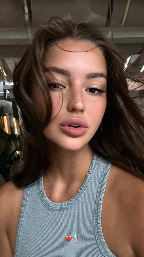 Pretty closeup selfie