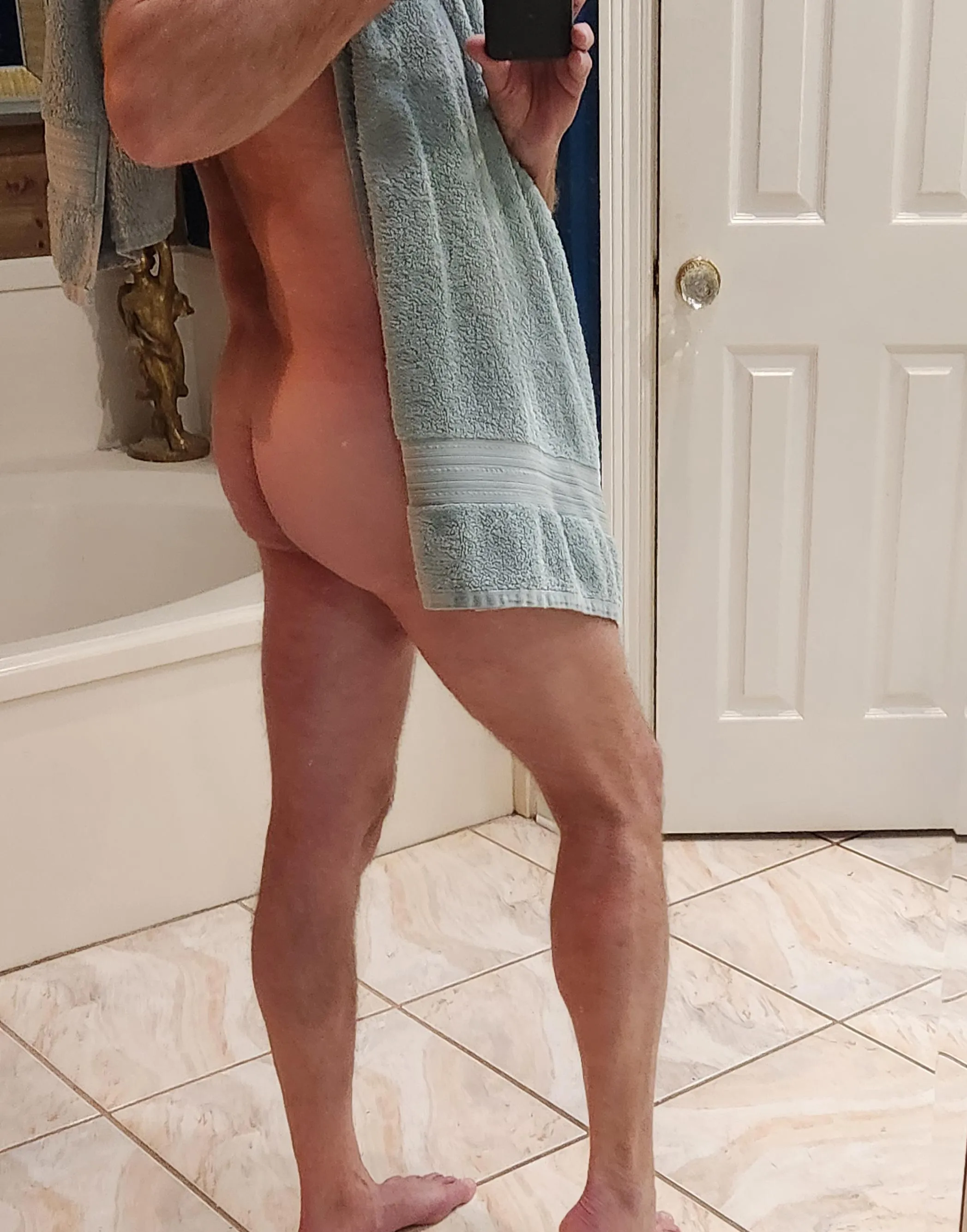 66 YEAR OLD DADY Drying off