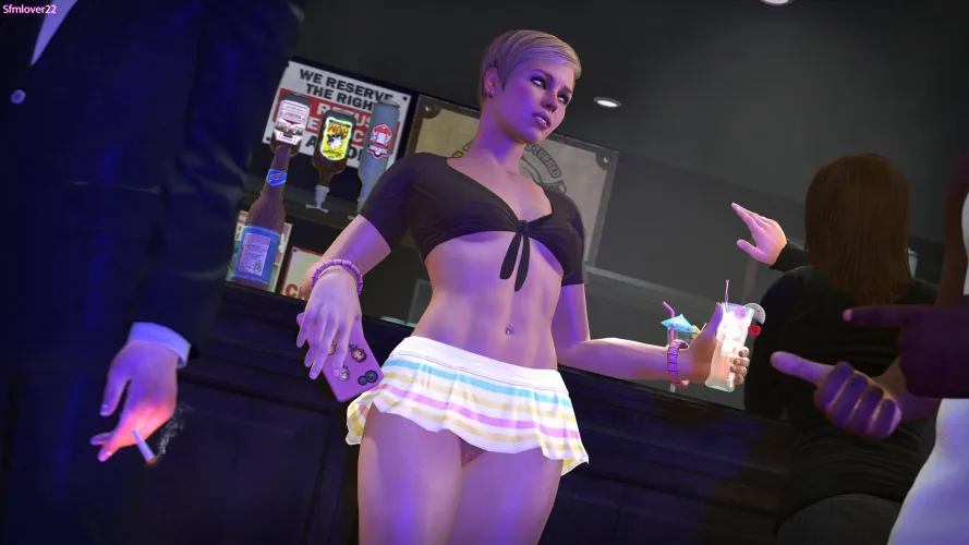 Cassie chilling at the bar (Sfmlover22)
