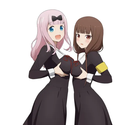 Chika And Miko Comparing Breasts Size