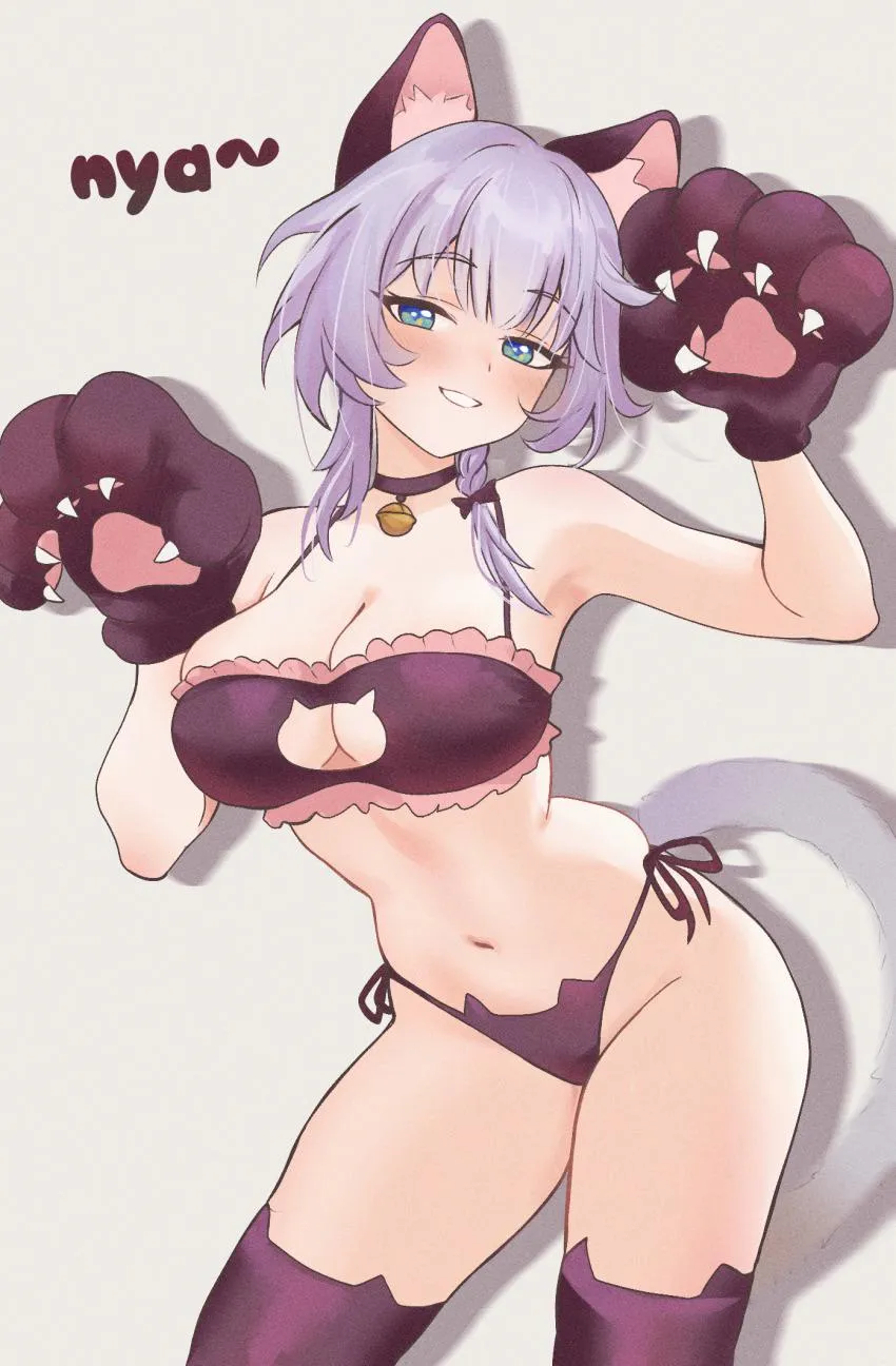 Cipher in cat lingerie