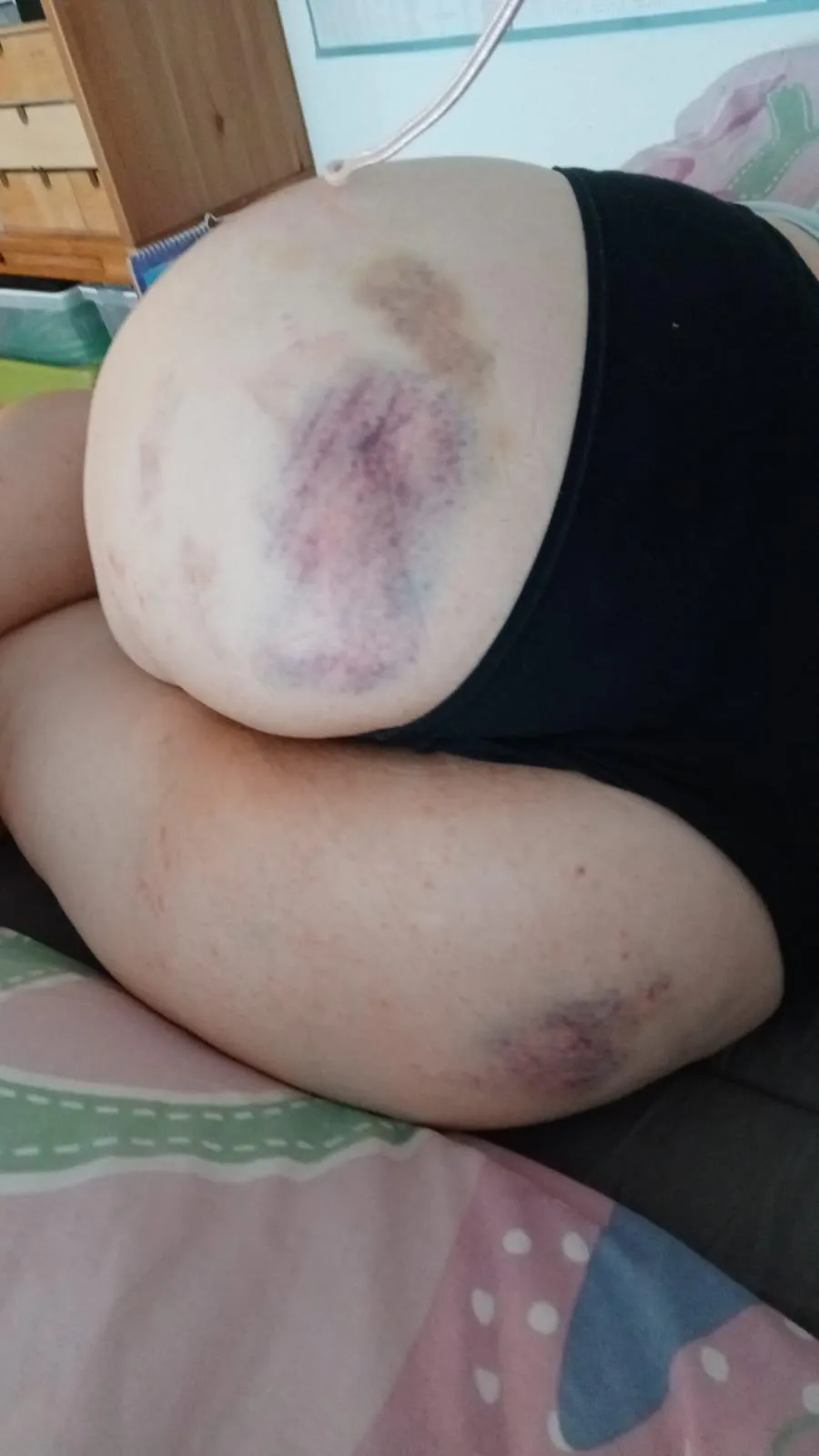 Different toys and hands