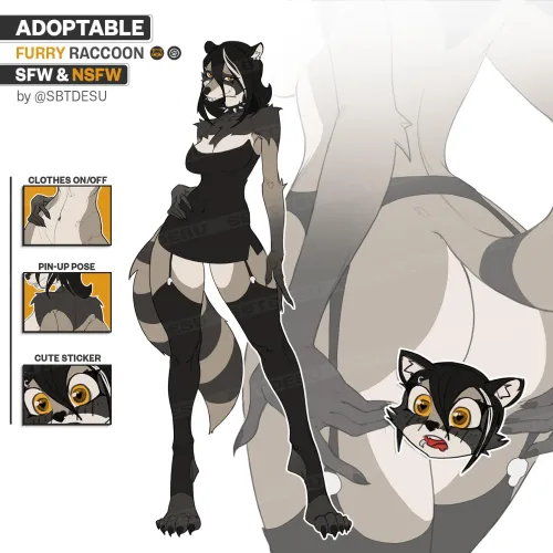 Furry Goth Raccoon (@sbtdesu) [F]