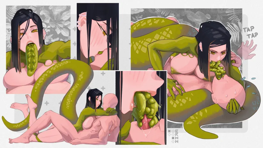 Lizard gal has a special tongue (Grmm)