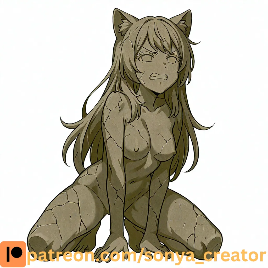 Petrified Neko Girl