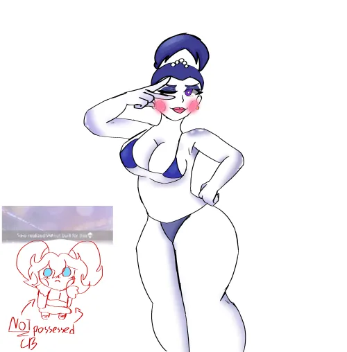 she thought she built for ts✌️😭[artist: me](char: ballora and cb, mainly ballora)