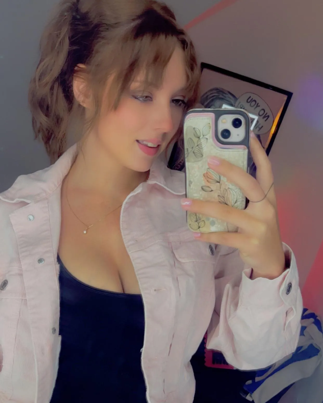 I used to keep my bangs straight when I crimped my hair