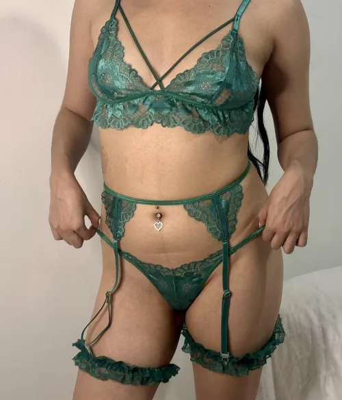 My first time wearing lingerie at 19