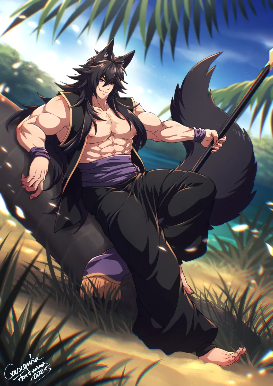 [OC] Spark at an Oasis - for ShadowSpark (Crescentia Fortuna)