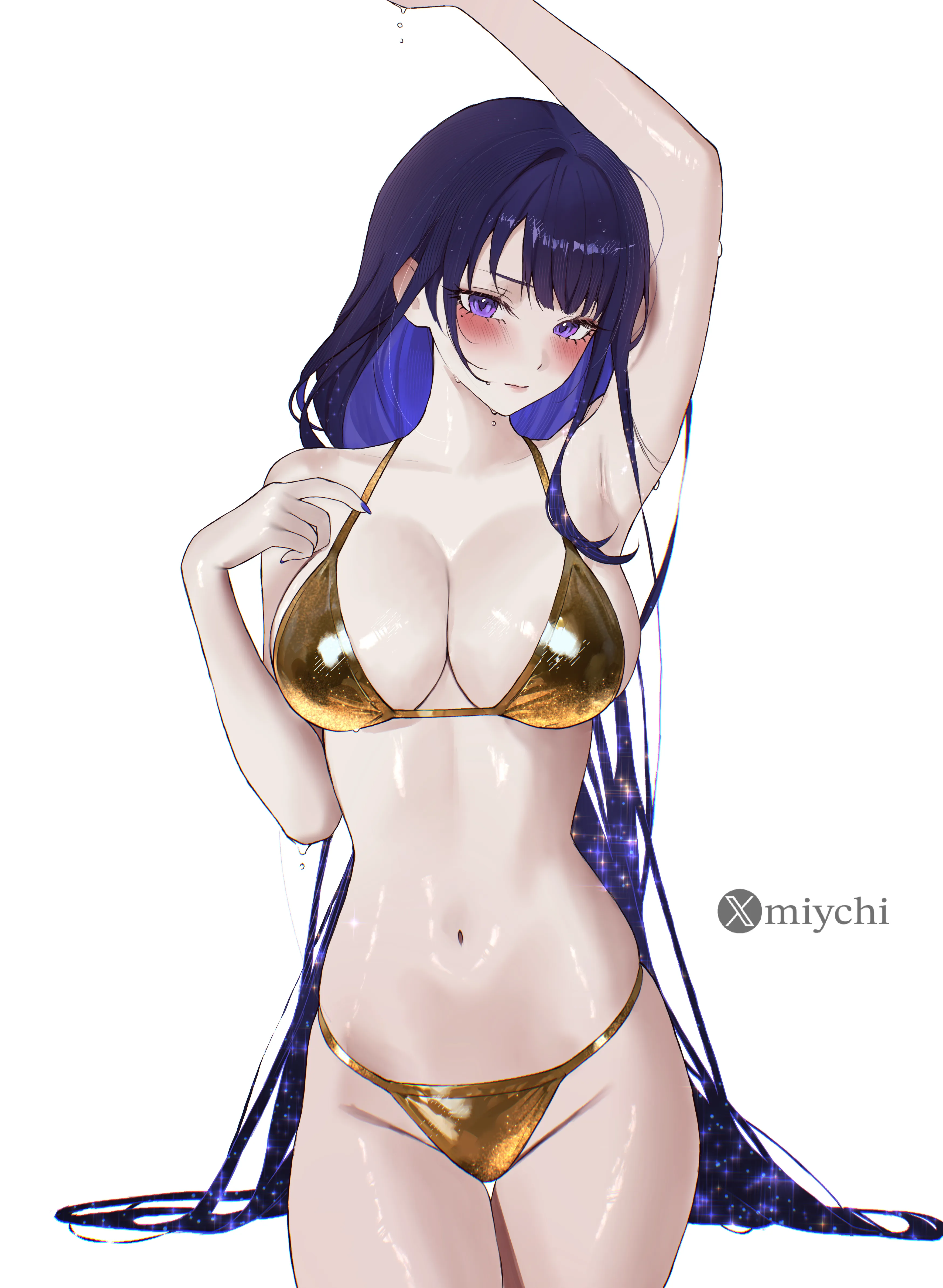 Raiden desirable in gold bikini (miychi)