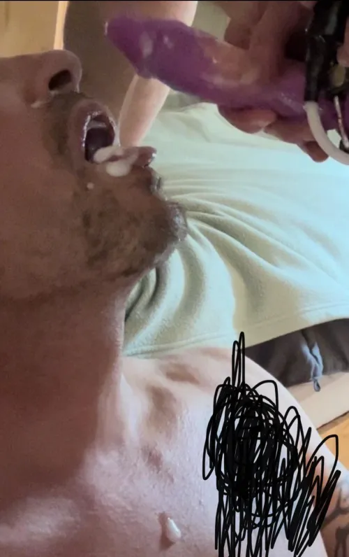 She loaded it up with saved up frozen cum