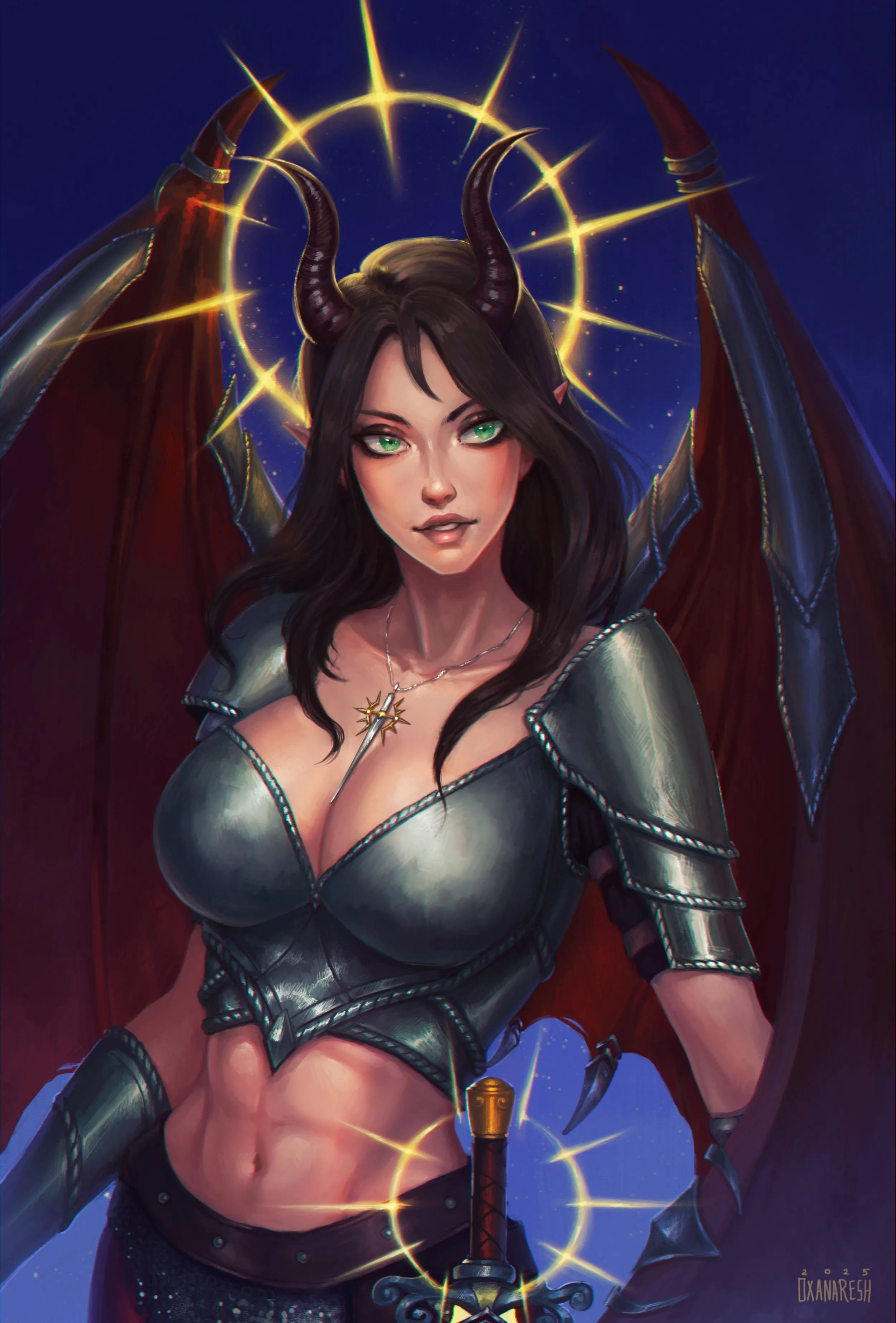 A warrior who became part succubus by Oxanaresh