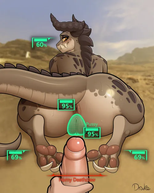 Make your shot the deathclaw has noticed you (drako1997) [M,F]