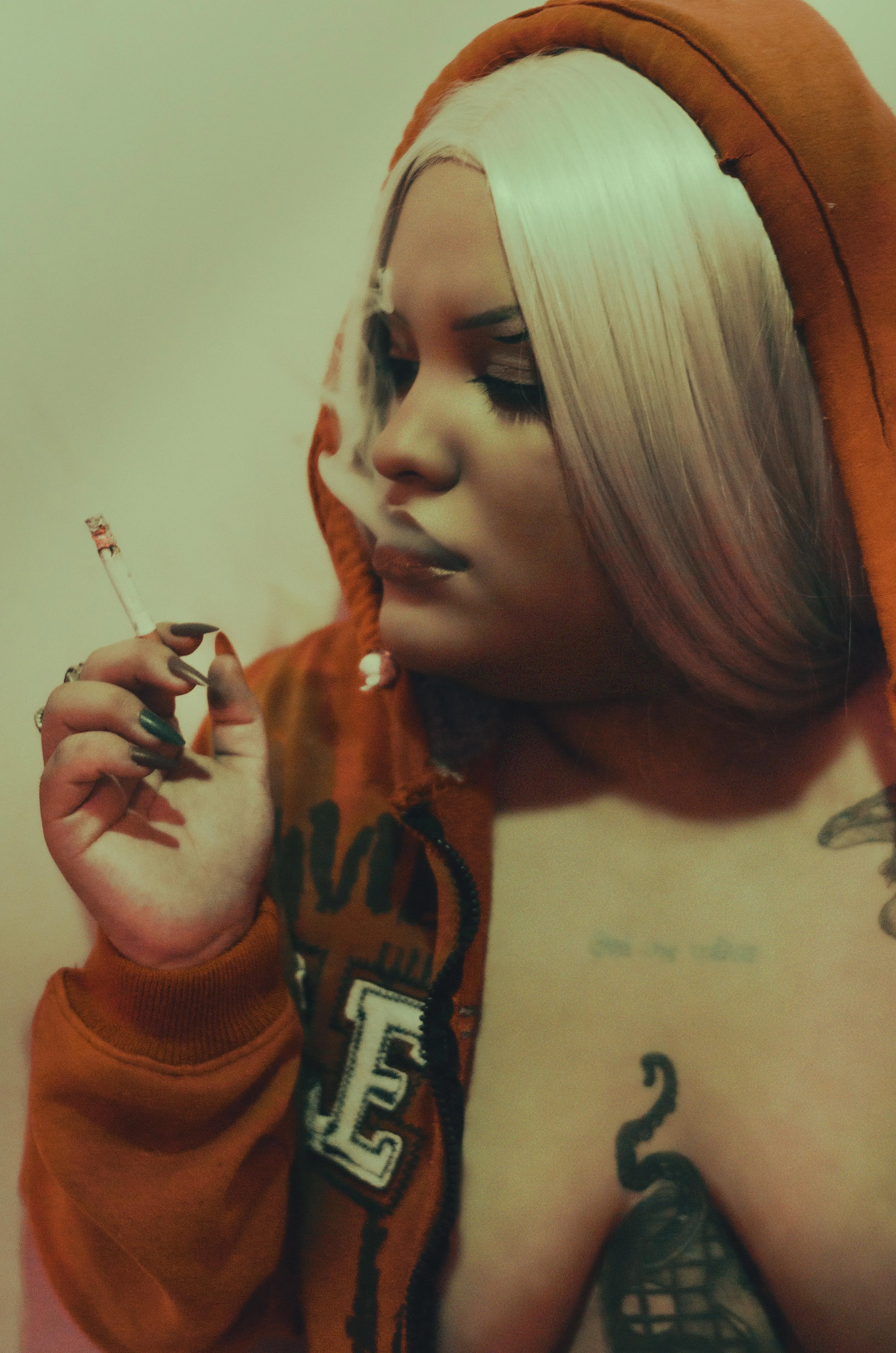 Nothing better than a sexy blonde smoking