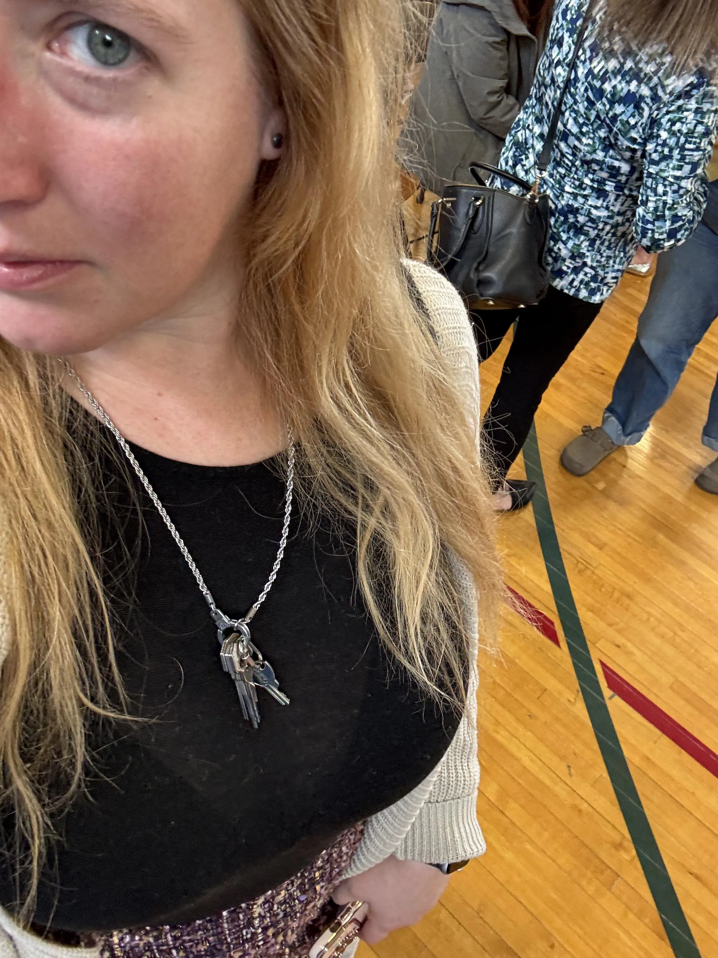 At a PTA meeting with my bestie.. wonder if I’d get kicked out if they knew🤔