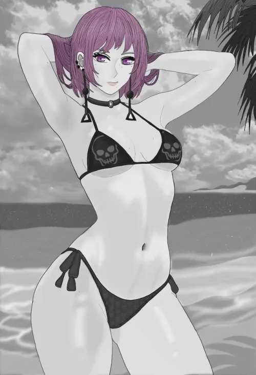 Death Devil in black bikini (by kione2223)