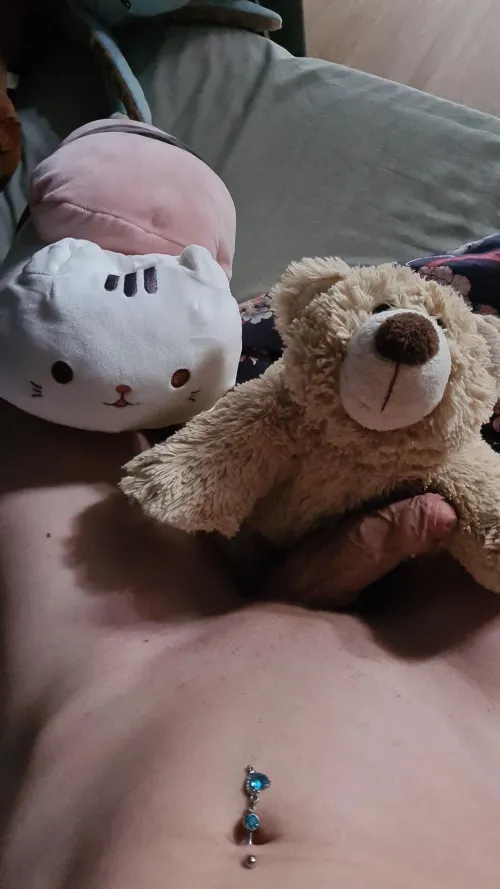 Would you take my plushie and cum on it? 🥺