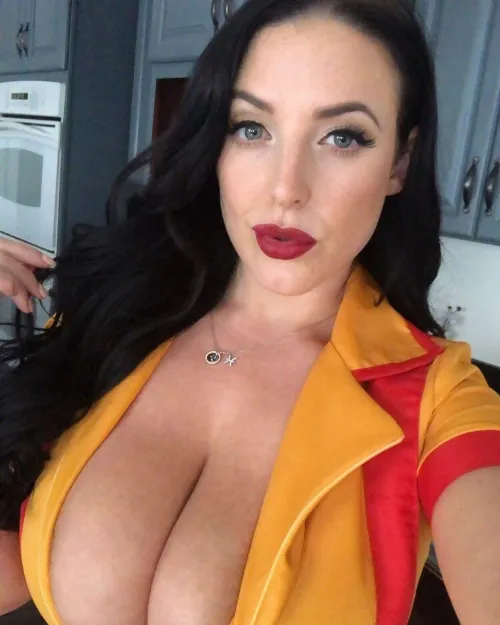 Angela White in fabulous lipstick