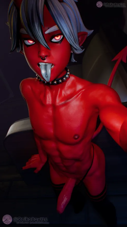 Demon boy sends you a selfie (ReikoBoy126)