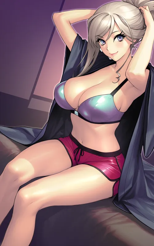 Dolphin Shorts and Bra Musashi (dynamitenatalia) [Fate/Grand Order]