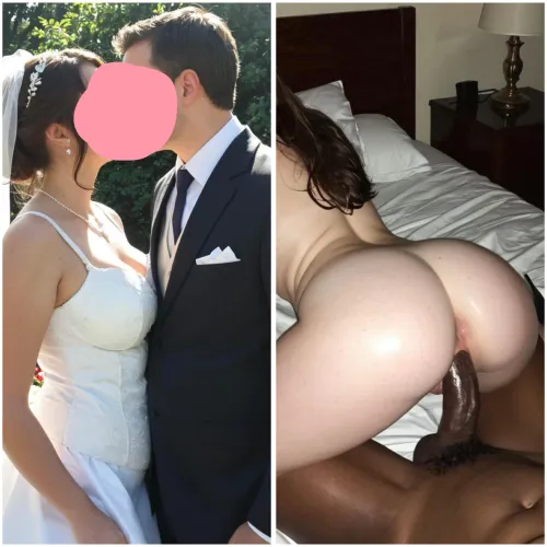 He didn’t realize he was marrying a bbc slut 😈