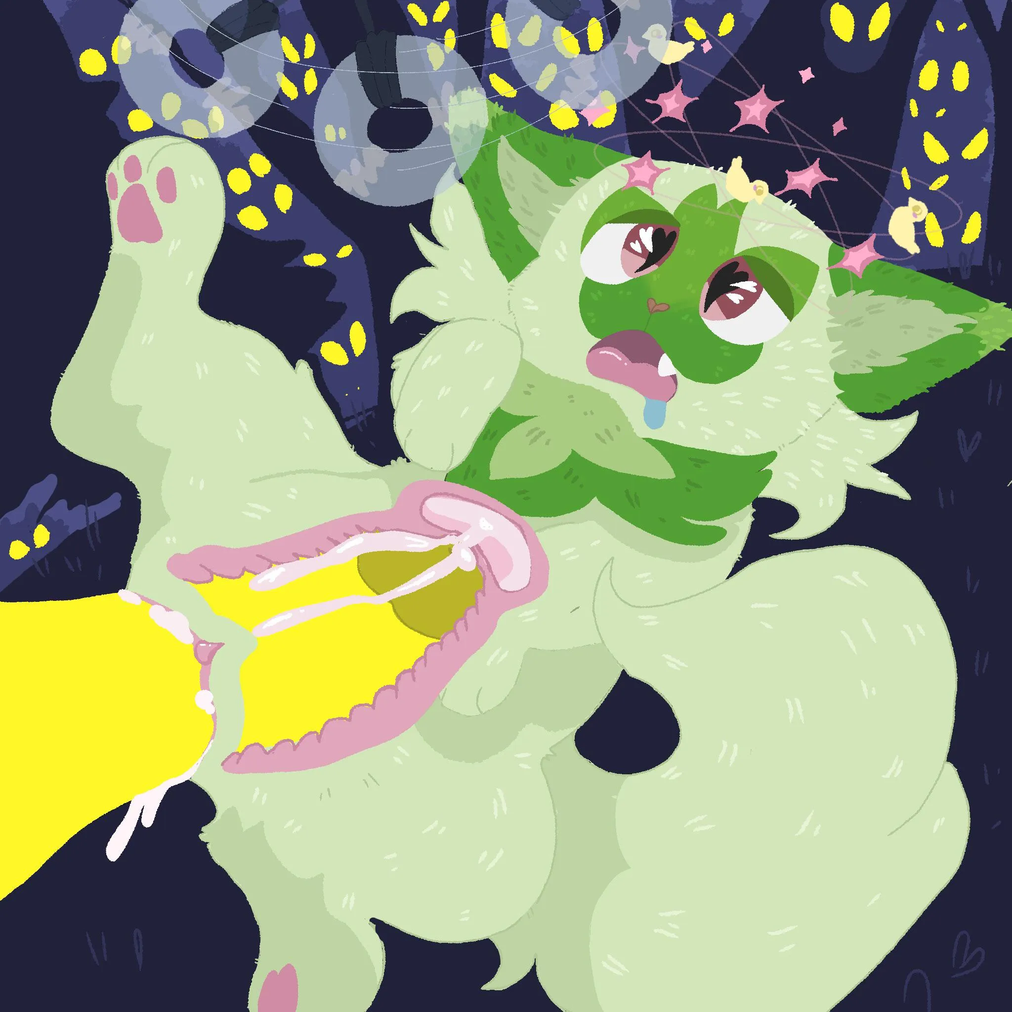 [M/F] Hypno uses confusion on Sprigatito! (Artist: me)