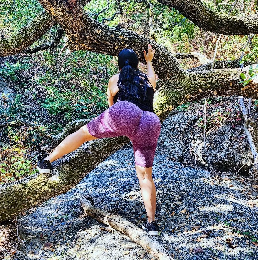 Out here hiking and heating up the trail, bet you wish you were behind me right now.