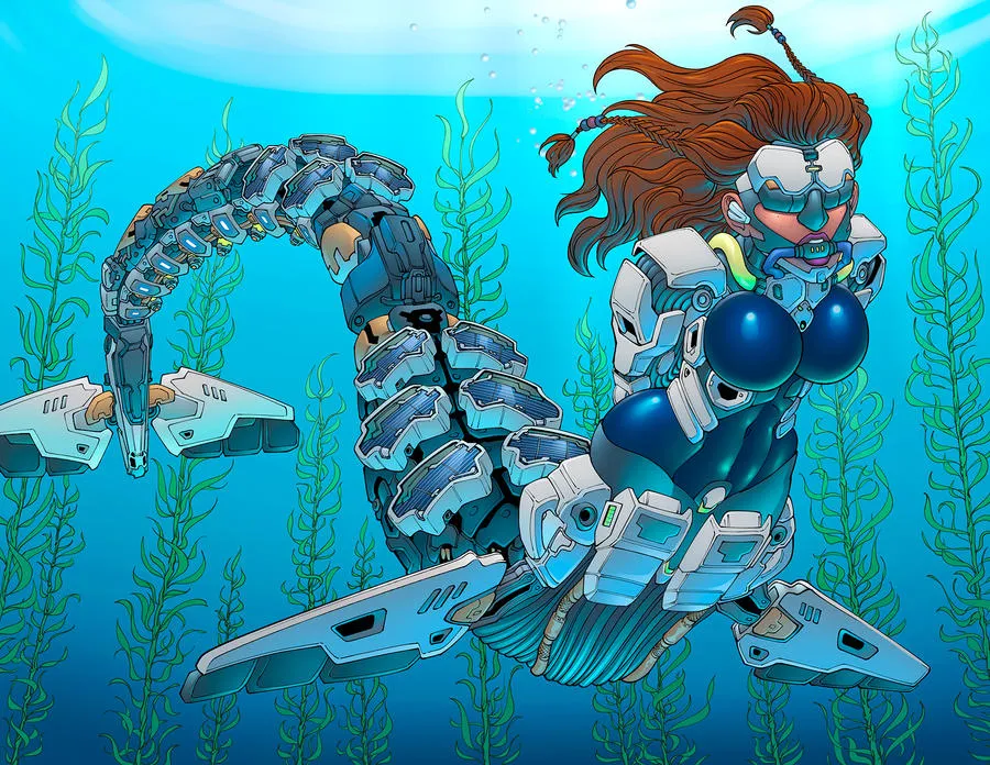 Aloy in Snapmaw bondage suit